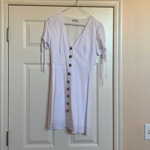 Dainty Hooligan white dress with buttons